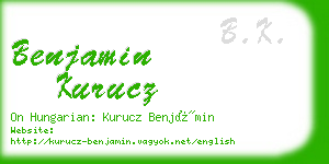 benjamin kurucz business card